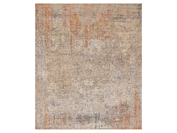 ZOYA ORANGE BEIGE - Rectangular custom handmade wool rug _ Edition Bougainville